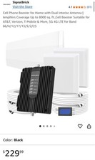 Cell Phone Booster for Home with Dual Interior Antenna  Amplfers Coverage Up