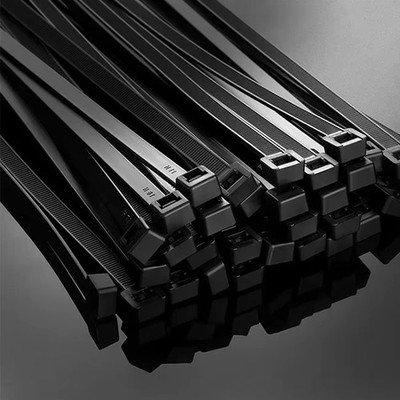 100x 6'' Black Zip Ties Nylon Cable Fasteners Locking Plastic Cord Long Lot Pack
