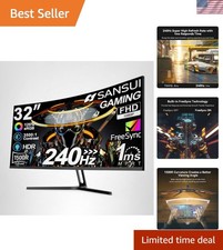 32 Inch Curved 240Hz Gaming Monitor High Refresh Rate, FHD 1080P Gaming PC Mo...