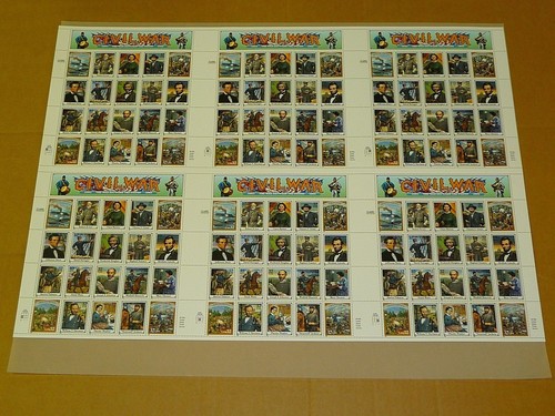 BÜRGERKRIEG .32 6 BRIEFMARKENBOGEN UNGESCHNITTEN PRESSBOGEN SCOTT 2975 4202T