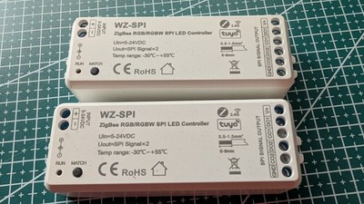 2x Tuya Zigbee SPI LED Controller WT-SPI/WZ-SPI DC5V-24V WS2811 Ws2812 Ws28