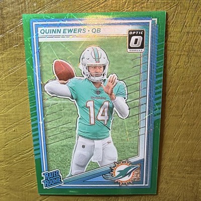 Panini2025Donruss Optic Quinn Ewers #342 RR preview Green velocity MiamiDolphins