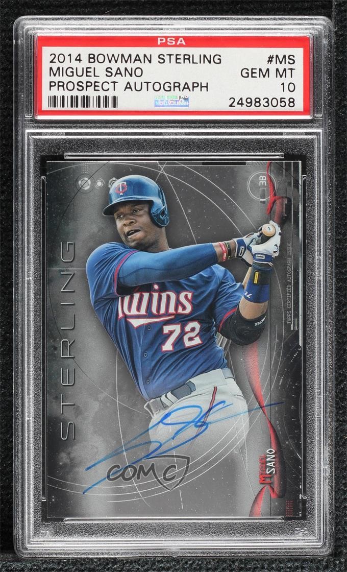 2014 Bowman BOWMAN STERLING PROSPECT AUTOGRAPH #MS Miguel Sano front