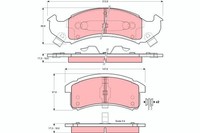 NEU - TRW GDB4054 Bremsbelagsatz, Scheibenbremse FüR Buick Cadillac Chevrolet