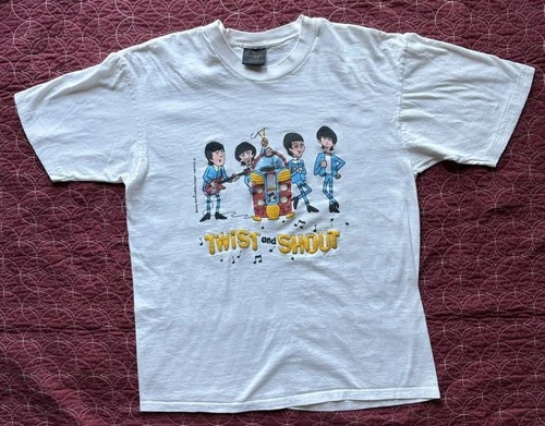 The Beatles Twist And Shout Band Tee Shirt Siz 1980s vintage concert t-shirt, vintage, size XL, single stitch, B+ condition