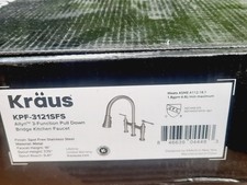Kraus Allyn 3-Function Pull-Down Bridge Kitchen Faucet KPF-3121SFS READ