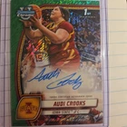 2024-25 Bowman University Chrome - Autographs Audi Crooks #9 Green Shimmer Refra