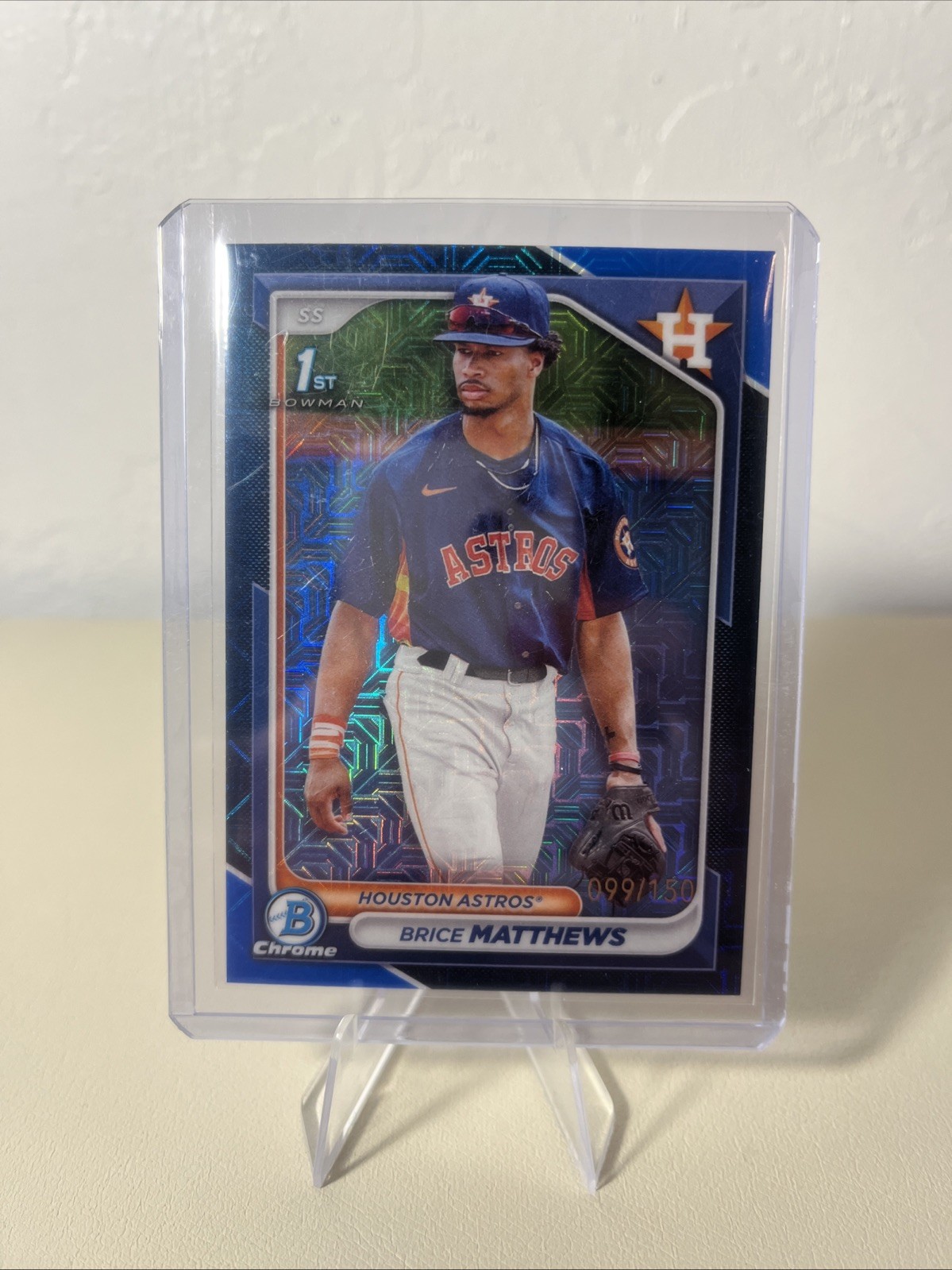 2024 Bowman Chrome 1st Brice Matthews Blue Mojo Refractor #/150 Astros RC
