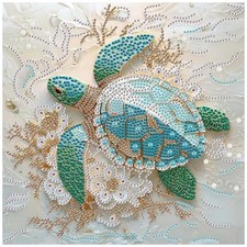 Sea Turtle Special Shape Diamond Art Kits for Adults, 5D Turtle Diamond Painting
