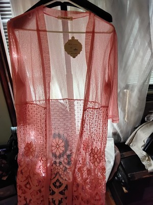 Simply Couture  Peach Lace Cover Up