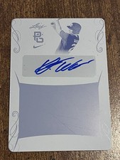 DEVIN WARNER 2017 LEAF PERFECT GAME AUTO CYAN PRINTING PLATE #1/1 CARTERSVILLE