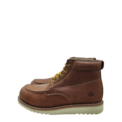 Wolverine Men's Moc Toe 6'' Work Boot Brown Leather Wedge Sole 6   Work Boots 13