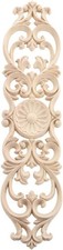MUXSAM Wood Onlays Appliques, Long Wooden Carved 30x7cm/11.9x2.8, 1-pack 