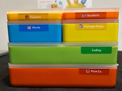 Osmo Genius Kit Game System Tangam Words Numbers Pizza Co Coding Squiggle +