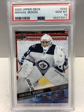 2020-21 UPPER DECK YOUNG GUNS MIKHAIL BERDIN RC #242 PSA 10 GEM MT *POP 12