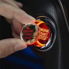 Engine Ignition Start/Stop Button Cover, Ignition Button Decorative Color: Red
