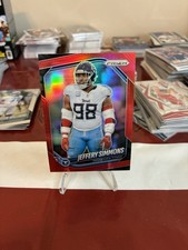 2025 Panini Prizm Jeffrey Simmons Red Prizm SSP #268. F4