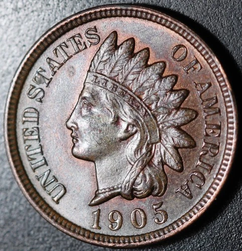 1905 INDIAN HEAD CENT - With A TOUCH OF MINT LUSTER! - AU BU UNC