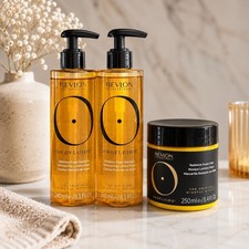 Image of Orofluido Radiance Argan Shampoo 240ml X 2 and Argan Mask 250 Ml