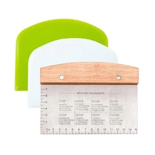 Premium Stainless Steel Dough Cutter and Scraper - Versatile Kitchen Utensil ...