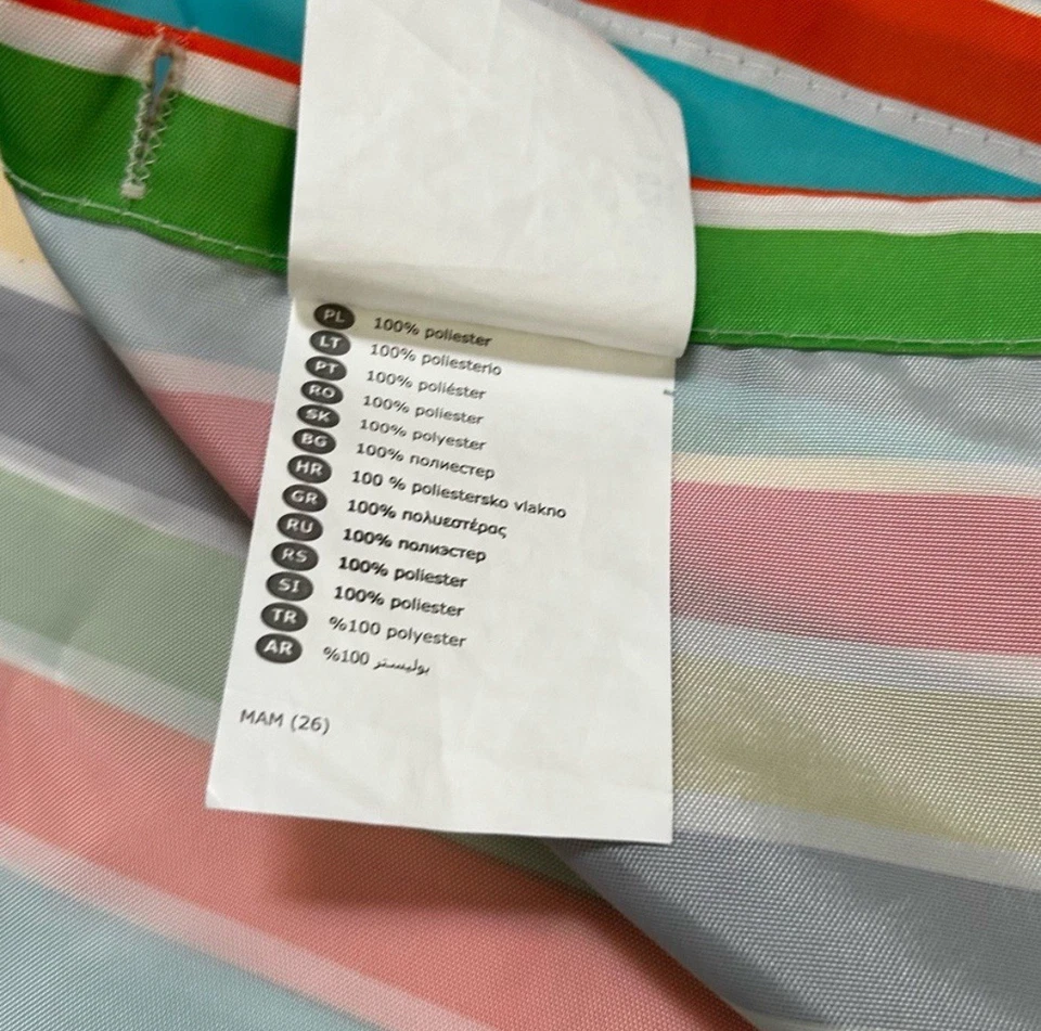 IKEA BOKVIK Cortina de Ducha Rayas Multicolor 71 x 71 Nueva Foto 3 de 3