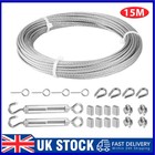 Turnbuckle Wire Tensioner Strainer Kit Garden 15M Stainless Steel Wire Rope Kit