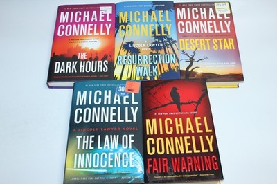Lot of 5 Michael Connelly Hardcover Books  Dark Hours, Desert Star, Fair Warning