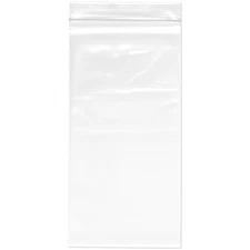 Plymor 5" x 10", 4 Mil Heavy Duty Zipper Reclosable Plastic Bags