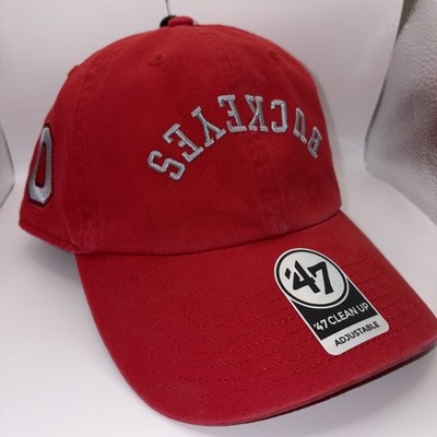 NEW Ohio State Buckeyes OSU BLOCK O Red Upside Down Clean Logo Up Strapback Hat