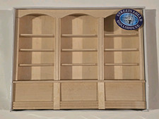 Streets Ahead Dollhouse Bookcase & Shelving 1:12 Wooden Beige Any Room