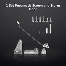 1 Set Pneumatic Screen and Storm Door Closer Kit, Heavy Screen Door Closers...