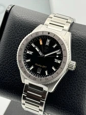 ZELOS BLACKTIP GMT Coal Black 41mm **MINT FULL SET!**