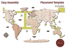World map wall décor English / Digital Dxf  Svg Digital File, Atlas Laser cut