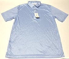 Collars and Co Relaxed Polo Short Sleeved Mens Size XL Blue Checkered Wicking