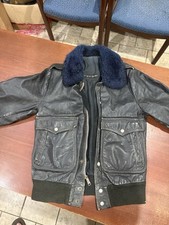 AMF 1970s Faux Fur Collared Harley Davidson Bomber Jacket