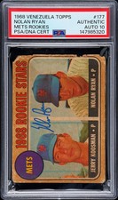 1968 Venezuela Topps Mets Rookies #177 Mets Rookies PSA A Auto 10