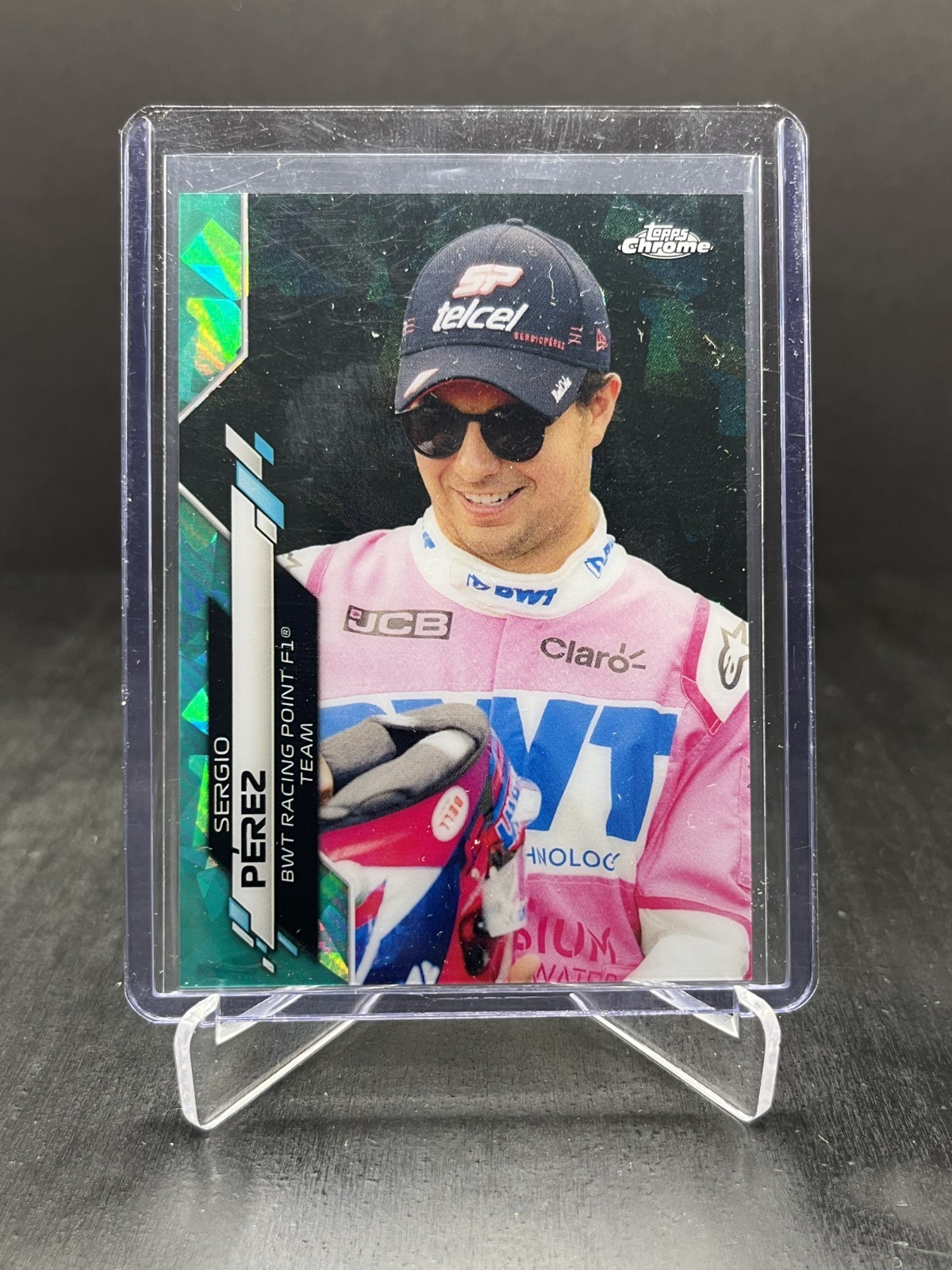 2020 Topps Chrome Sapphire Formula 1 F1 Sergio Perez Aqua 45/99 #186