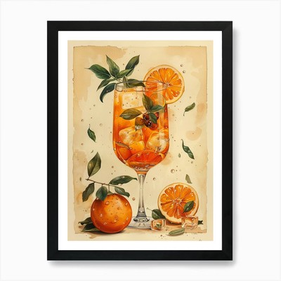Aperol Spritz Art Print 408 Art Pri Framed Wall Art Poster Canvas Print Picture