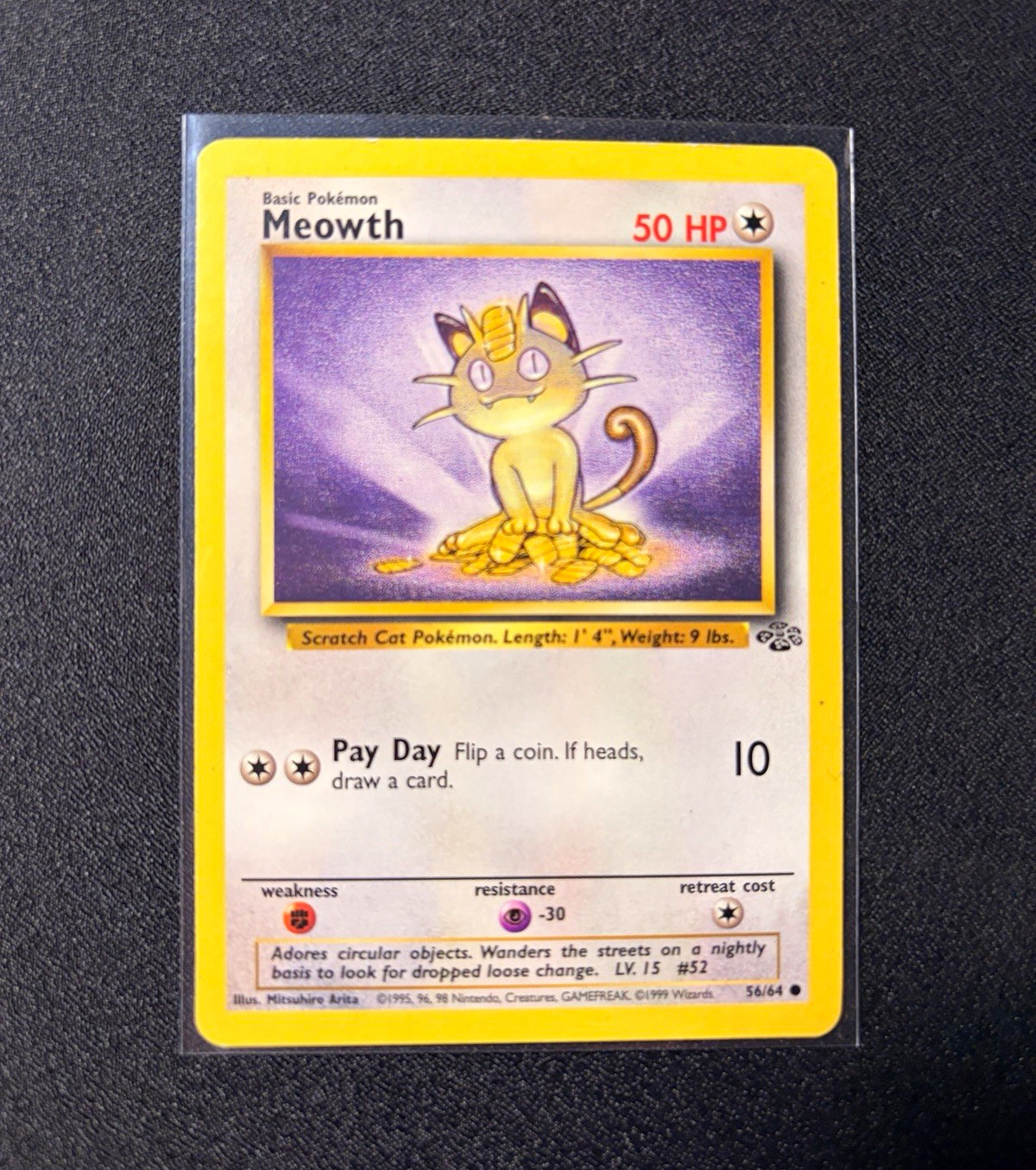 Wizards of the Coast Pokemon TCG Meowth 56/64 Jungle Unlimited Eng 50HP