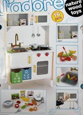 NEW J  adore Wood 16pc All In One Kids Kitchen, 3 , Toddler pretend play