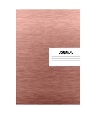 Journal: Rose Gold Unruled [No Lines] Metallic Effect Cover Blank Sketchbook: Pa
