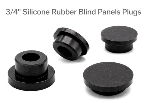 3/4" Silicone Rubber Blind Hole Plug Push-In Electrical Box Panel Seal 25 Pack