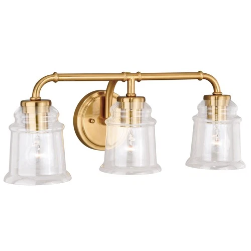 Vaxcel Lighting W0241 Toledo 3 Light 22"W Vanity Light - Brass - Picture 1 of 12