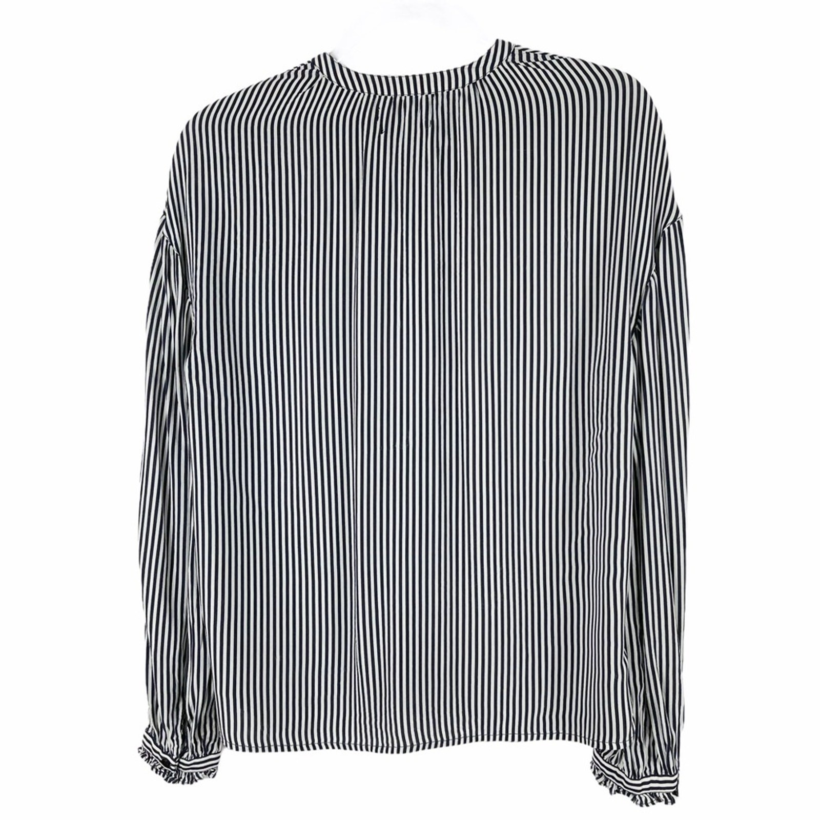 Something Navy Striped Button Front Long Sleeve T… - image 7