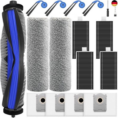 17 Stück Zubehör für ECOVACS DEEBOT X9 PRO Omni / X11 PRO Omni Saugroboter, 4 St