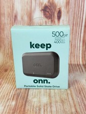 •NEW• Onn 500 GB 400MB/S Read Compact SSD Portable Solid State Drive