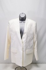 NWT 798 Kobi Halperin Sydney Embroidered Jacket Ivory Small Womens