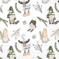 Weihnachten Servietten 25X25 Cm 3-Lagig 20 StüCk Forest Gnomes White Fsc Mix Wa
