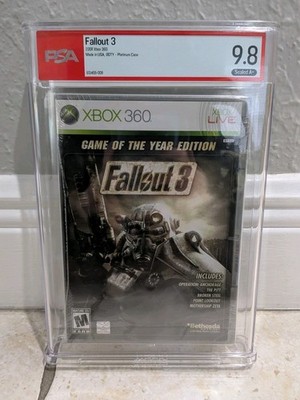 Fallout 3 GOTY Platinum Case Xbox 360 New Sealed Graded WATA PSA 9.8 A+