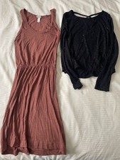 H&M Bundle Summer Dress + Sparkly Top Both Size XXS Petit Woman